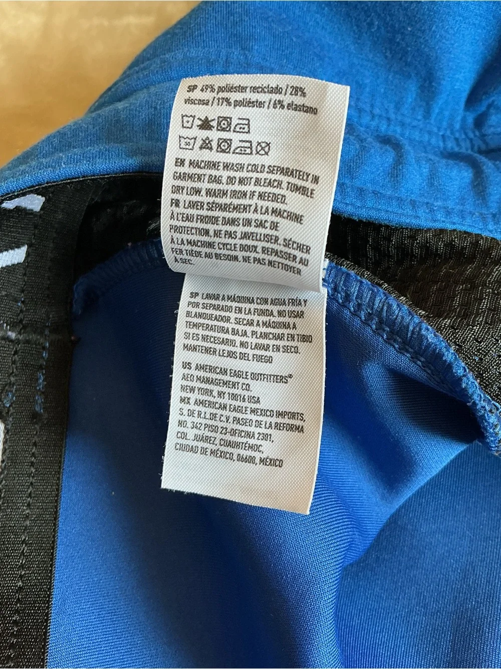 American Eagle Outfitters activewear bright blue & black trim sweat pants Size M